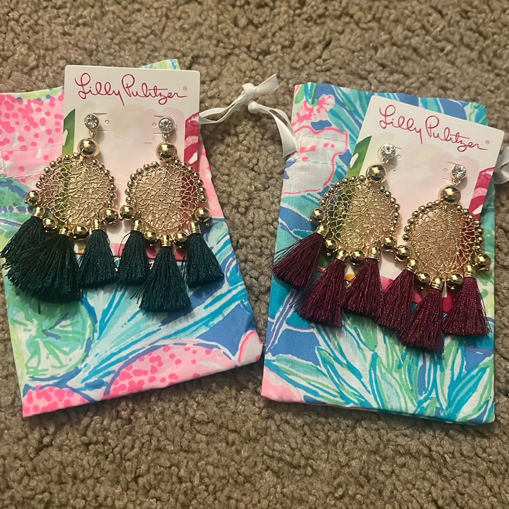 NWT 2 Pairs Lilly Pulitzer Earrings